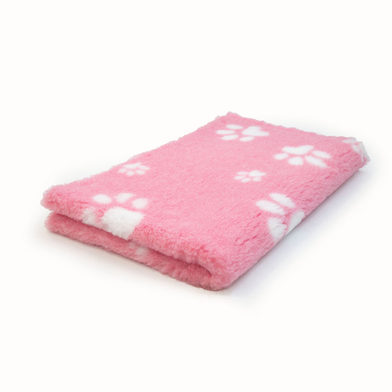 BUBA DRY BED 100X75CM RÓŻOWY BIAŁE ŁAPKI