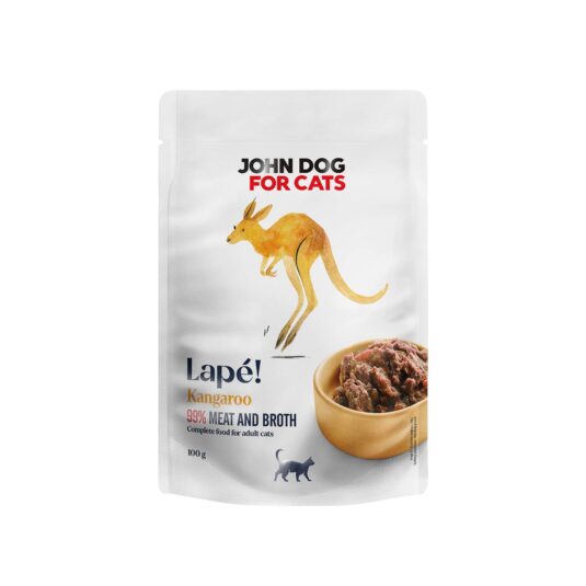JOHN DOG FOR CATS LAPE MOKRA KARMA KOT KANGUR 100G