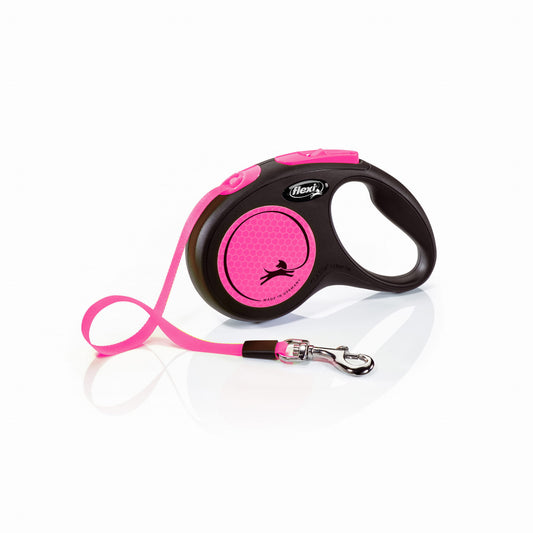 FLEXI NEW NEON S SMYCZ AUTO TAPE 5M RÓŻOWY