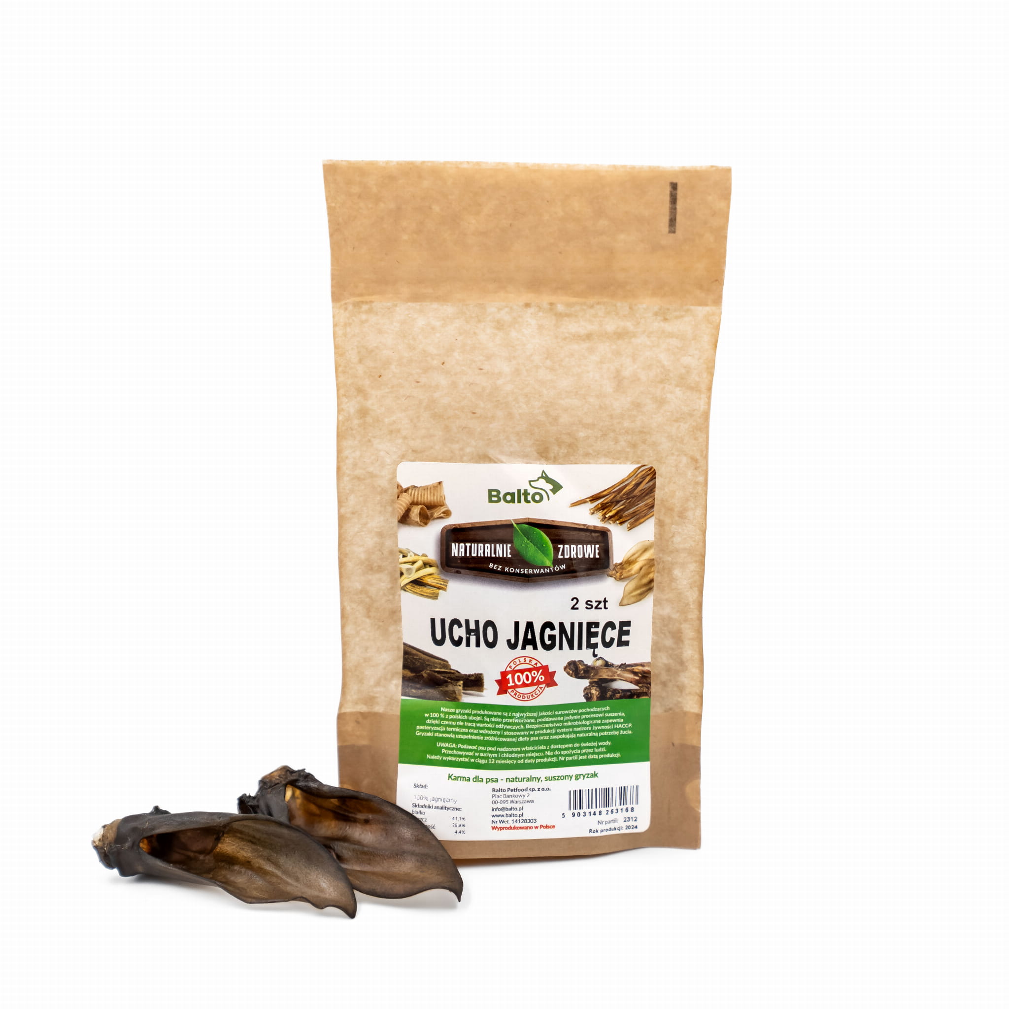 BALTO GRYZAK DLA PSA UCHO JAGNIĘCE 2SZT