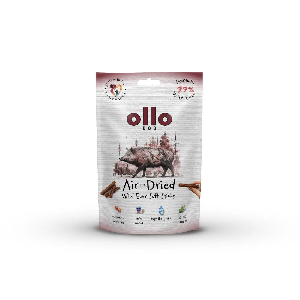 OLLO AIR DRIED PRZYSMAKI DLA PSA WILD BOAR STICK 80G