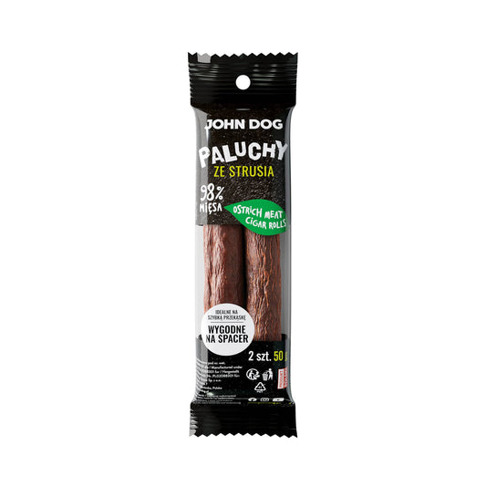 JOHN DOG PRZYSMAKI DLA PSA PALUCH ZE STRUSIA 2 SZT