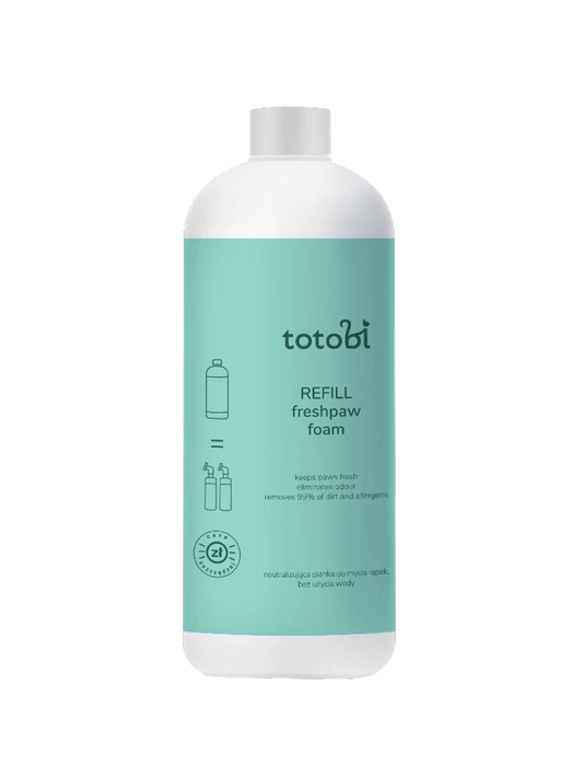 TOTOBI REFILL FRESHPAW NEUTRALIZUJĄCA PIANKA DO MYCIA ŁAPEK BEZ UŻYCIA WODY 500ML