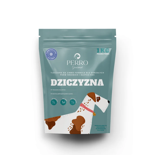 PERRO GOURMET SUCHA KARMA PIES TŁOCZONA NA ZIMNO DZICZYZNA 1KG