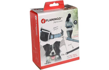 FLAMINGO JOGGING LEASH WITH WAIST BELT RONO BLUE 180-250CM 79,5-140CM