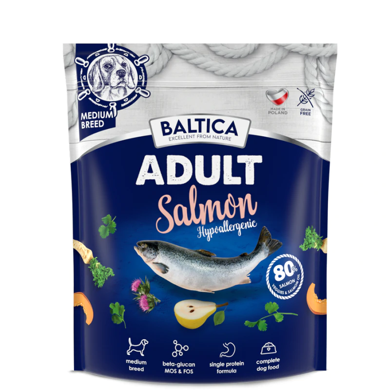 BALTICA HYPO SUCHA KARMA PIES SALMON M 1KG