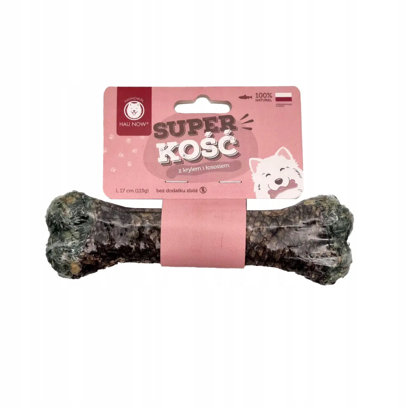 HAUNOW SUPER KOŚĆ GRYZAK DLA PSA KRYL I ŁOSOŚ L