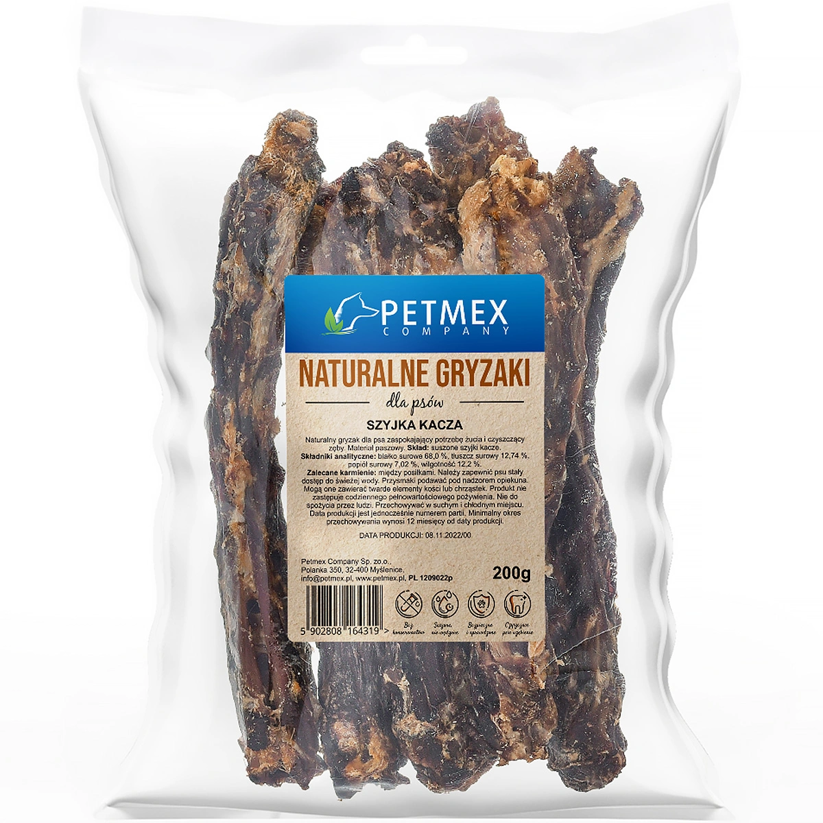 PETMEX SZYJA KACZA 200G