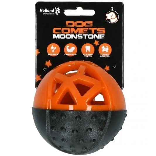 DOG COMETS MOONSTONE TREAT BALL ROUND ORANGE