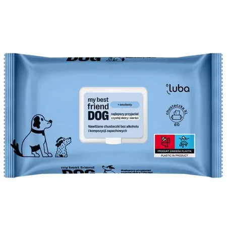 LUBA MY BEST FRIEND DOG NAWILŻONE CHUSTECZKI DO OCZYSZCZANIA SKÓRY I SIERŚCI