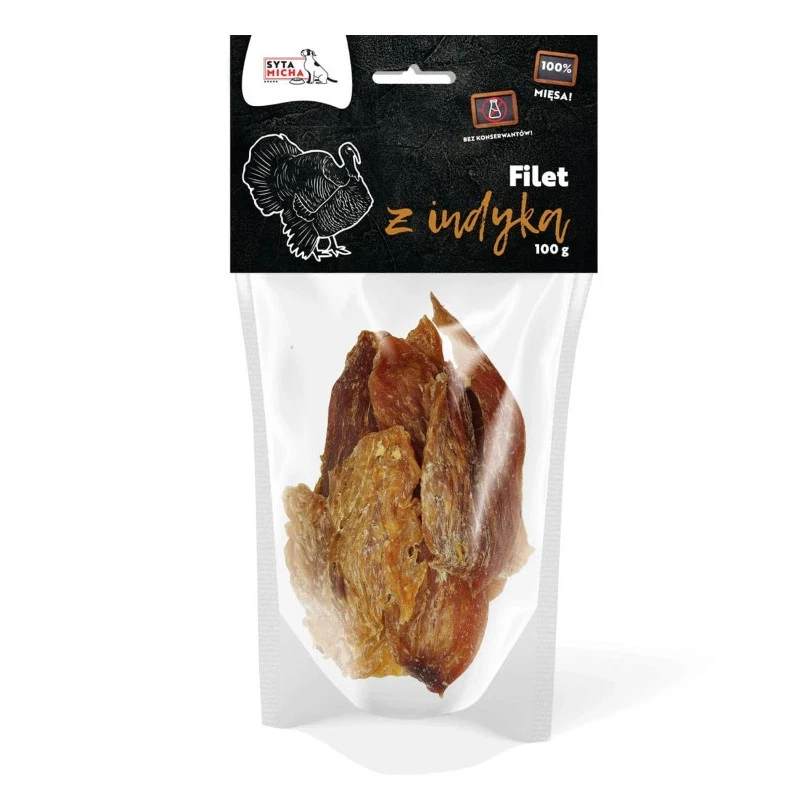 SYTA MICHA SUSZONE FILETY Z INDYKA 100G