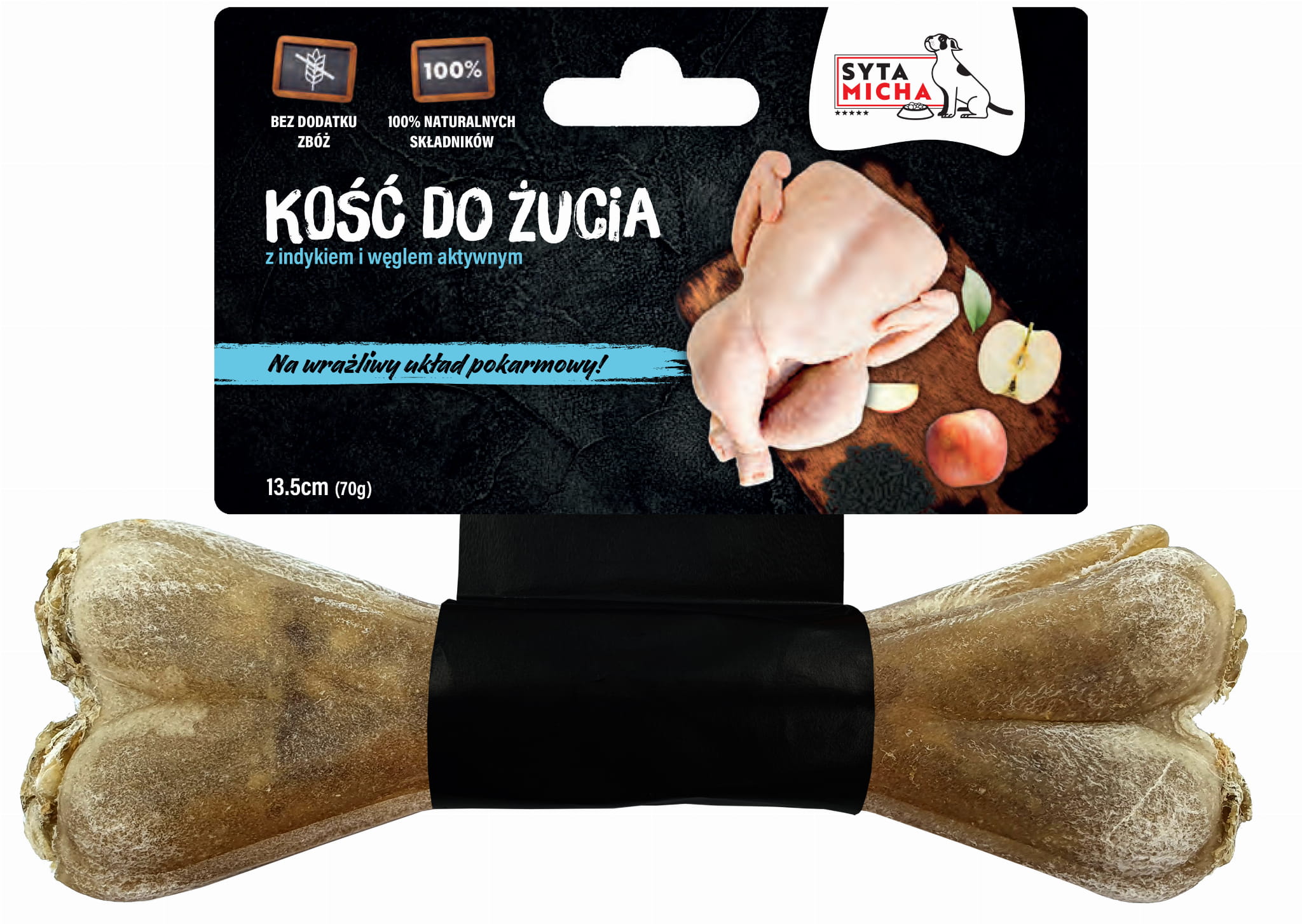 SYTA MICHA GRYZAK DLA PSA KOŚĆ NA DELIKATNY UKŁAD POKARMOWY 13,5CM