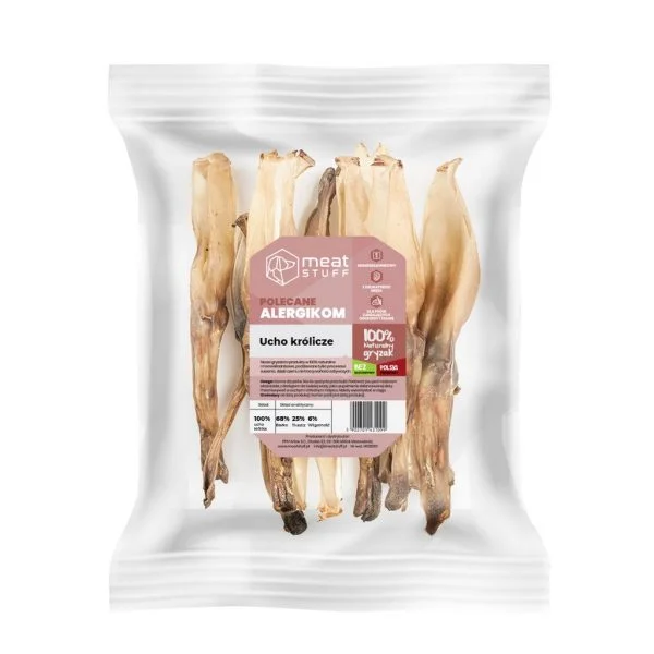MEATSTUFF GRYZAK DLA PSA UCHO KRÓLICZE 500G