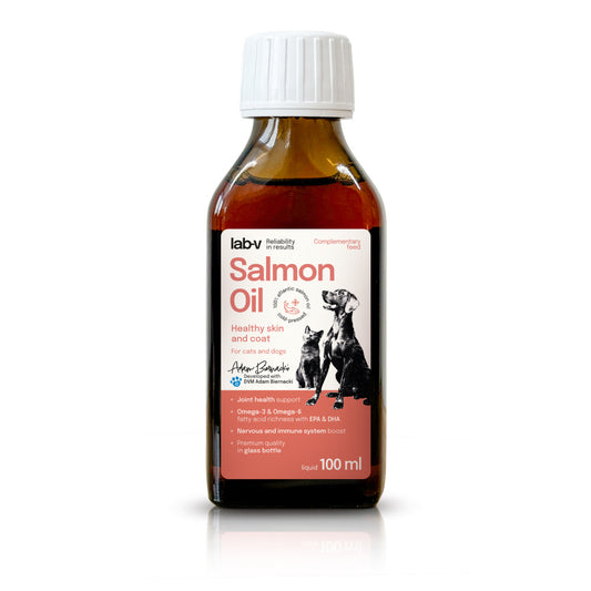 LAB V SALMON OIL - OLEJ SZKLANA BUTELKA 100ML