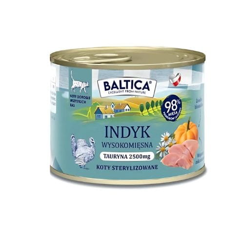 BALTICA SMAKI REGIONÓW KARMA MOKRA KOT DOROSŁY INDYK 185G