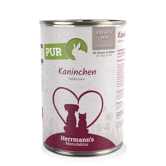 HERRMANN'S MANUFAKTUR MOKRA KARMA DLA PSA MOKRA KARMA DLA KOTA KANINCHEN KRÓLIK 400G