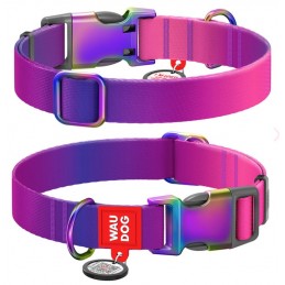 WAUDOG NYLON RECYCLED GRADIENT OBROŻA XL 25MM FIOLETOWY
