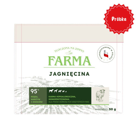 FARMA SUCHA KARMA PIES JAGNIĘCINA TŁOCZONA NA ZIMNO 50G