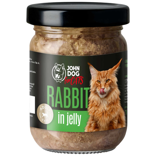 JOHN DOG MOKRA KARMA KOT KITTEN GALARETKA KRÓLIK 100G