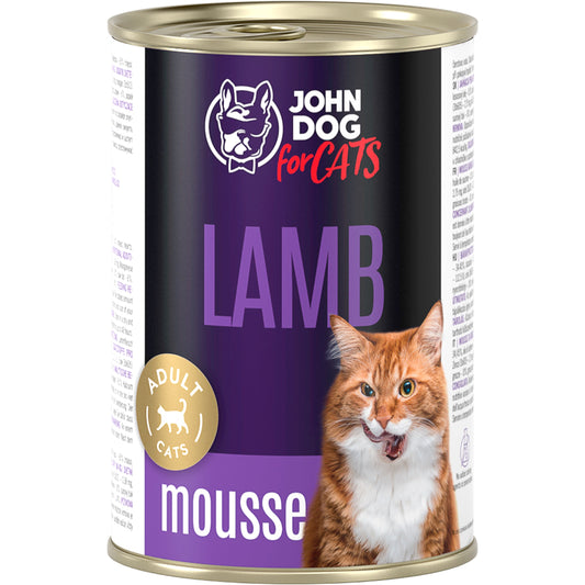JOHN DOG FOR CATS MOUSSE MOKRA KARMA KOT JAGNIĘCINA 400G