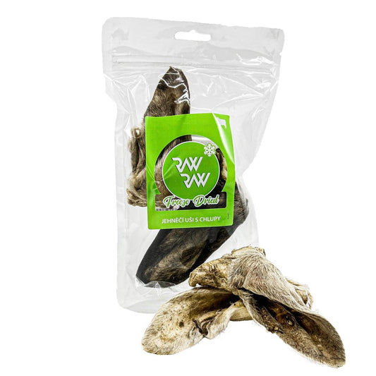 RAW RAW LIOFILIZOWANE UCHO JAGNIĘCE Z SIERŚCIĄ 2 SZT.