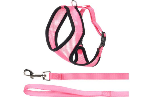 FLAMINGO CAT HARNESS WITH LEASH HARMS PINK 37CM 43-55CM 120CM 15MM