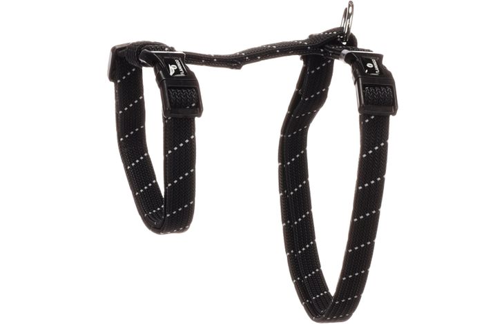 FLAMINGO CAT HARNESS WITH LEASH FOR LARGE CATS ELZA BLACK 22-32CM 35-56CM 120CM 12MM