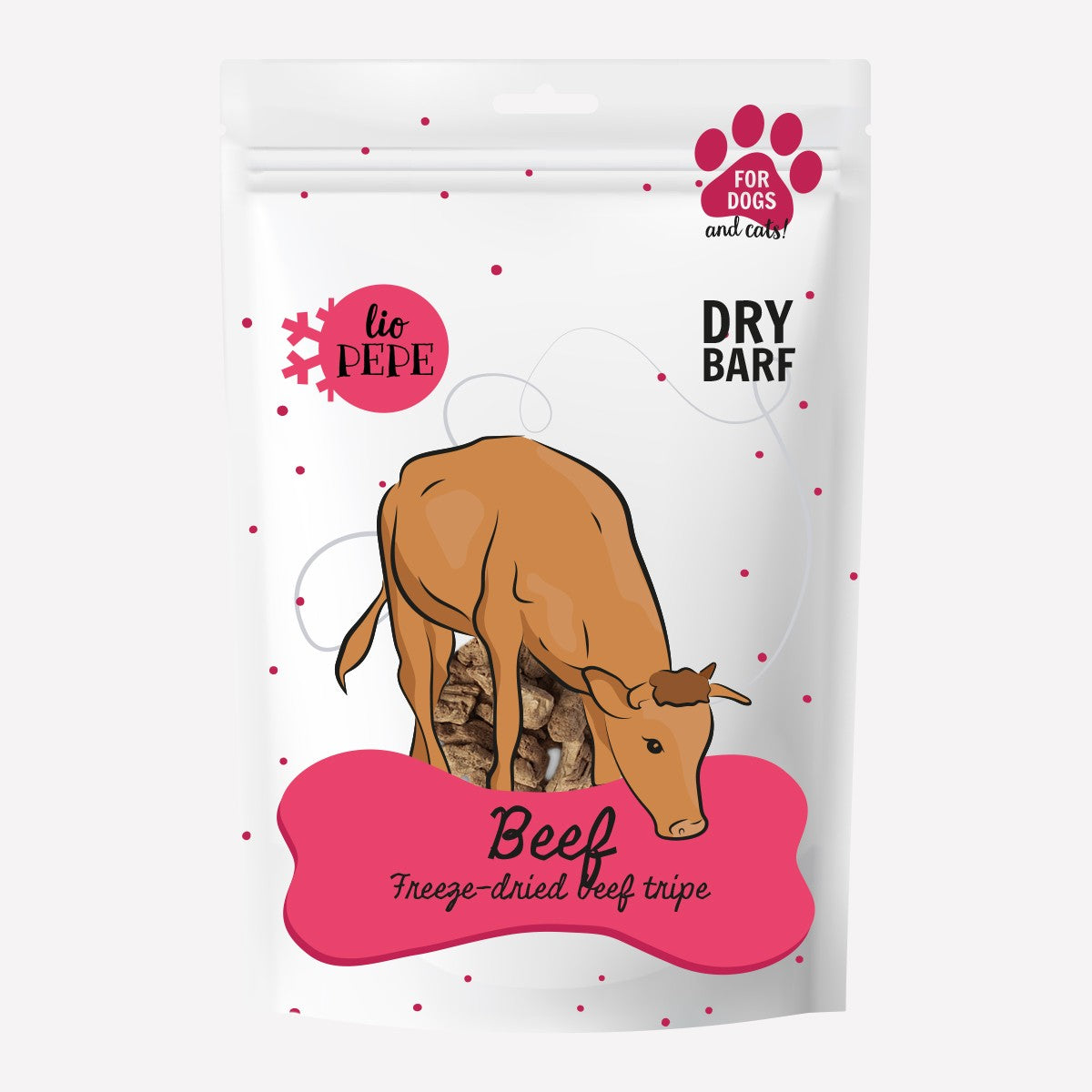 PAKA ZWIERZAKA PEPE PP LIO BEEF TRIPE (ŻWACZ WOŁOWY) 60G