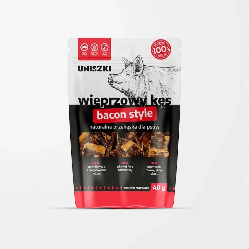 UNISZKI WIEPRZOWY KĘS - BACON 40G