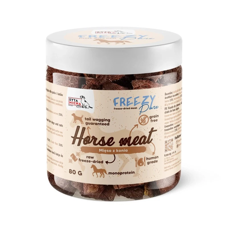 SYTA MICHA FREEZY PURE PRZYSMAKI DLA PSA LIO MIĘSO Z KONIA 80G