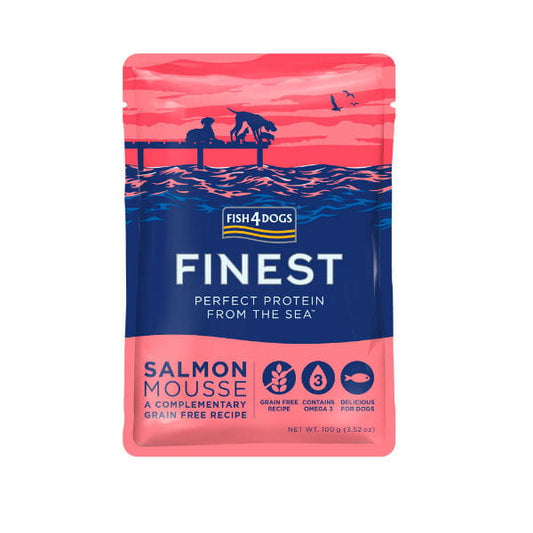 FISH4DOGS FINEST MOKRA KARMA DLA PSA SALMON MOUSSE 100G