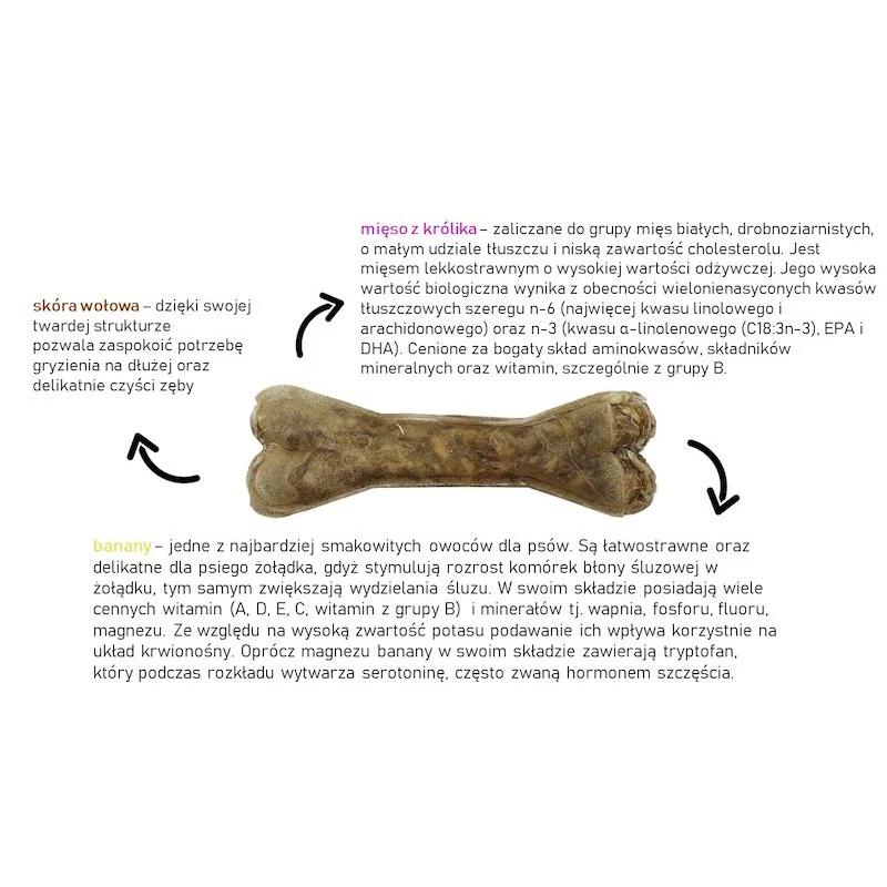 SYTA MICHA GRYZAK DLA PSA KOŚĆ DLA WYBREDNYCH PSÓW 13,5CM
