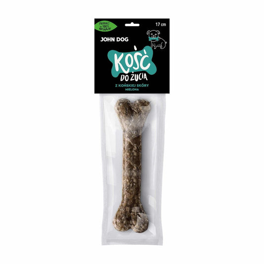 JOHN DOG KOŚĆ ZE SKÓRY KOŃSKIEJ 17CM