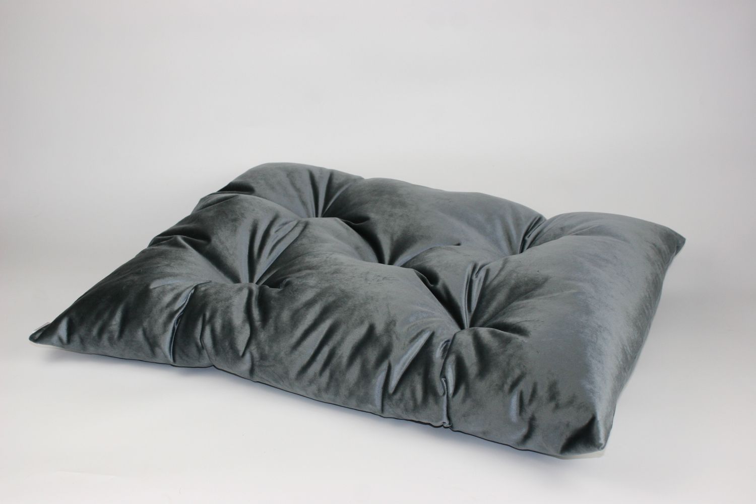 FABVELVET LEGOWISKO DLA PSA, WYMIARY 80/60 CM, VELVET TAPICERSKI - CIEMNA STAL