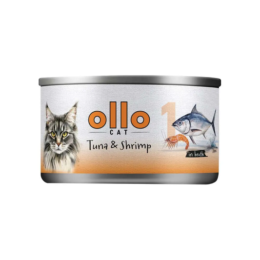 OLLO MOKRA KARMA KOT NR1 TUŃCZYK KREWETKI 70G