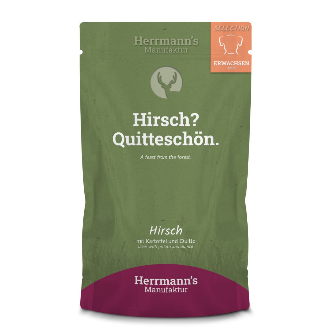 HERRMANN'S MANUFAKTUR MOKRA KARMA DLA PSA SELECTION DOG HIRSCH - JELEŃ 150G