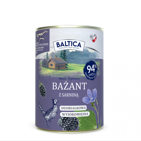 BALTICA SMAKI REGIONÓW MOKRA KARMA DLA PSA BAŻANT Z SARNINĄ 400G
