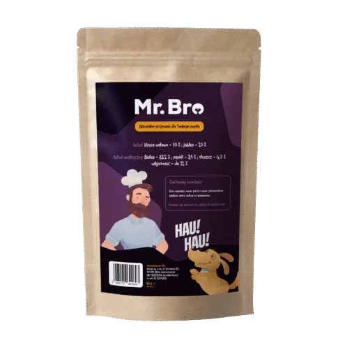 MR BRO STRIPS WOŁOWINA, JABŁKO 80G