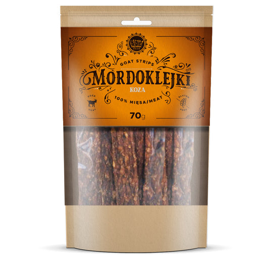 HAPPY SNACKY TRZYPSY MORDOKLEJKI Z KOZY 70G