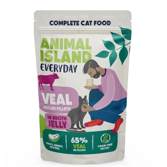 ANIMAL ISLAND MOKRA KARMA KOT EVERYDAY CIELĘCINA W GALARECIE 85G
