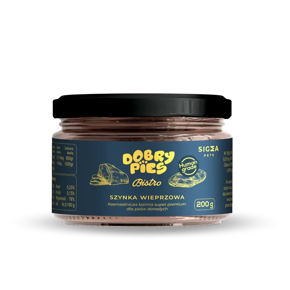DOBRY PIES BISTRO MOKRA KARMA PIES SZYNKA WIEPRZOWA 200G
