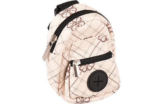 FLAMINGO POO BAG AND SNACK HOLDER VITO BEIGE + 1 ROLL 8X5X12CM