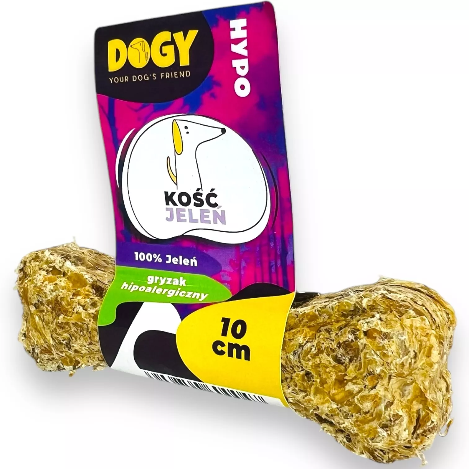 DOGY HYPO KOŚĆ Z JELENIA 10CM - KOŚĆ DO GRYZIENIA I ŻUCIA