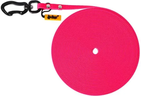 DINGO SMYCZ TRENINGOWA BEZ RĄCZKI SZER. 1CM DŁ. 10M  RÓŻOWA