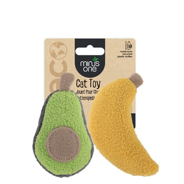 MINUS ONE FRUIT CAT TOYS - AVACADO&BANANA
