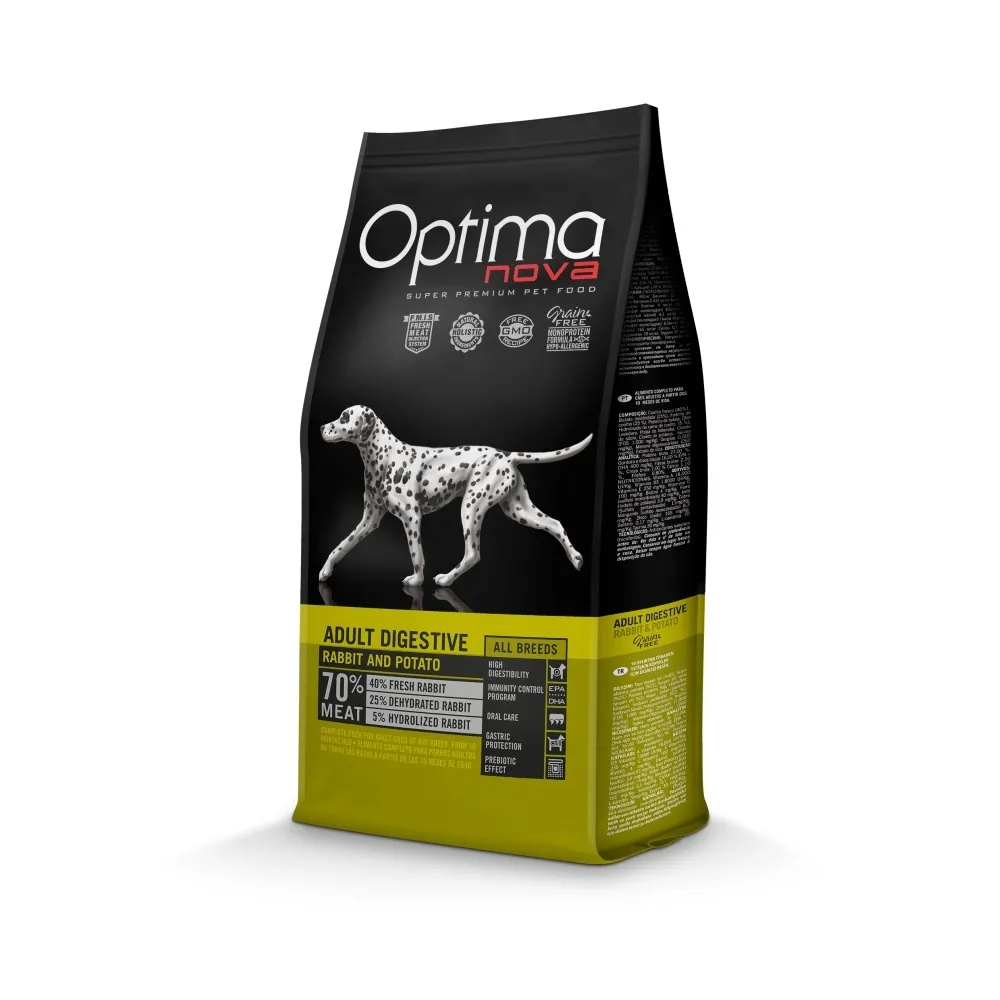 OPTIMANOVA DIGESTIVE SUCHA KARMA DLA PSA RABBIT POTATO 2KG M/L