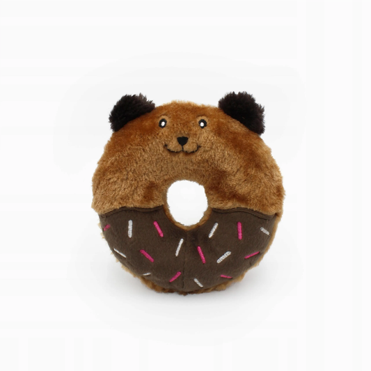 ZIPPYPAWS PLUSZOWY DONUT MIŚ – UROCZA, PISZCZĄCA ZABAWKA DLA PSA