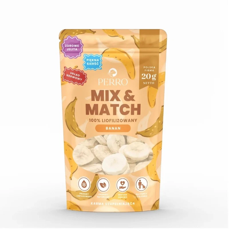 PERRO MIX & MATCH PRZYSMAKI DLA PSA BANAN 20G