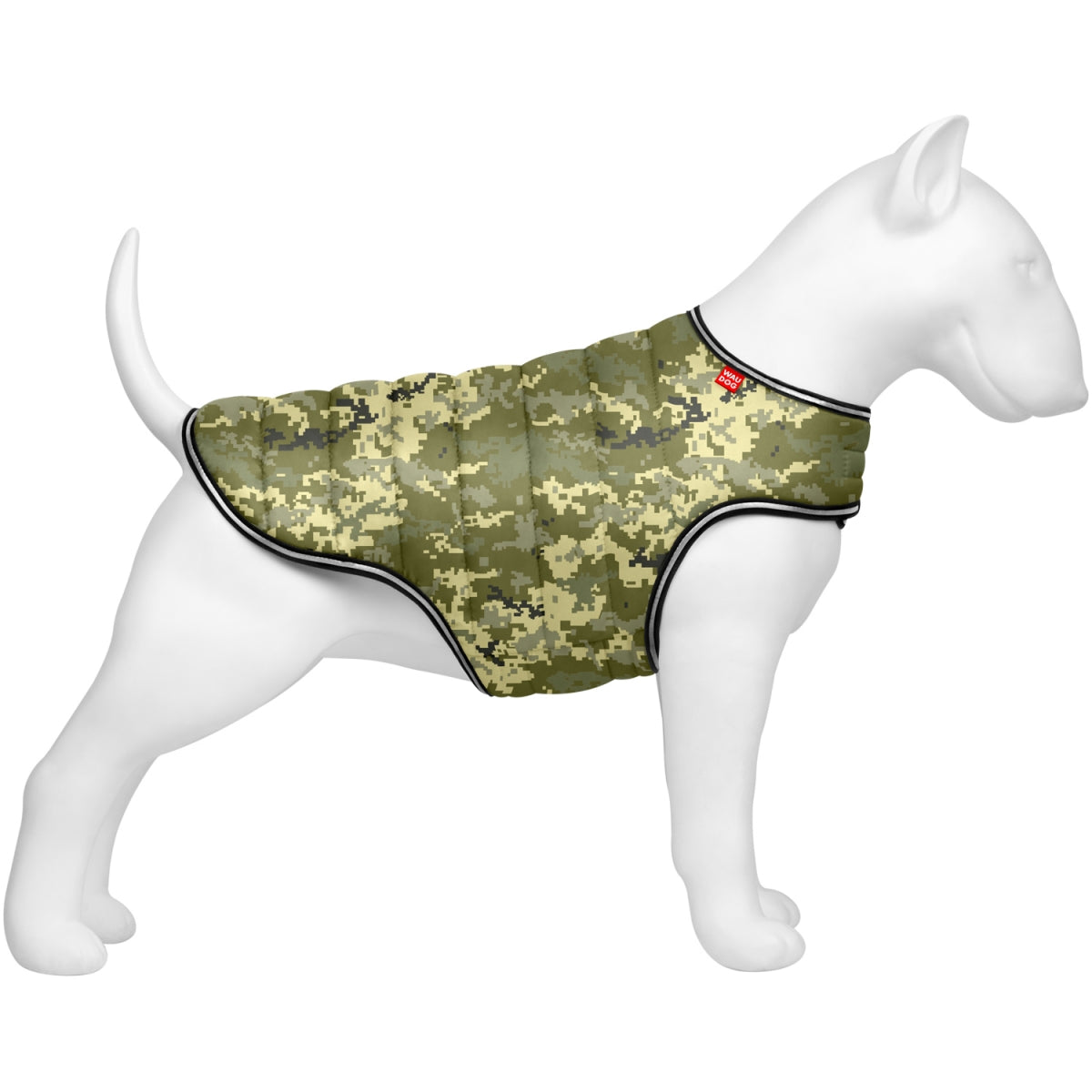WAUDOG CLOTHES KURTKA PELERYNA DLA PSA, WZÓR MILITARY, S B 41-51 СM, С 25-35 СM