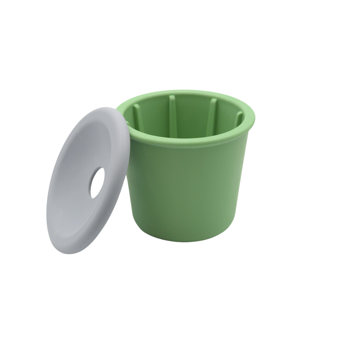 FIBOO SNACK FIBEEK + PRZYKRYWKA Z OTWOREM NA SMACZKI ZIELONY